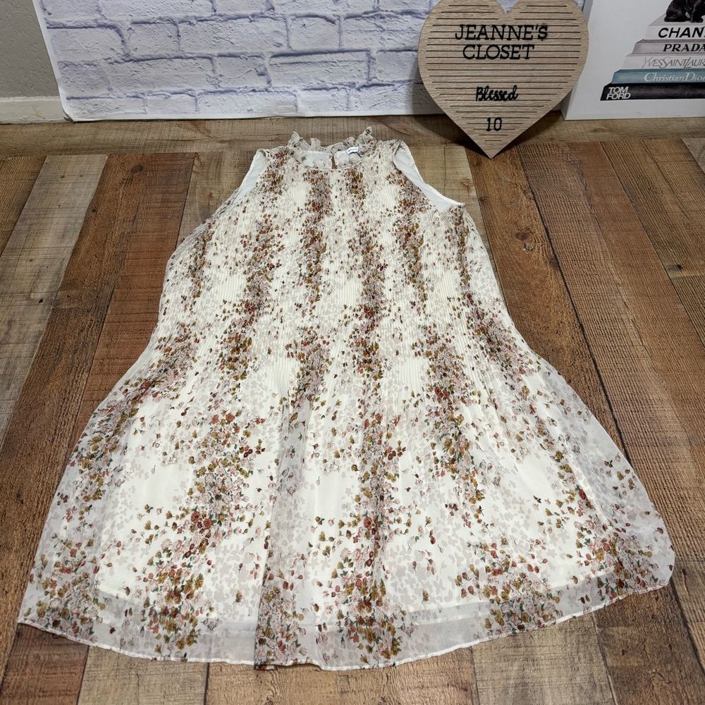 Anthropologie Women’s Maison D'Amelie Paris Drop Waist Sleeveless Midi Dress L - Picture 16 of 16
